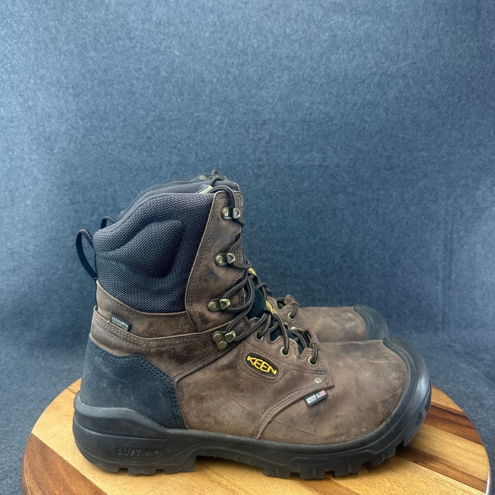 KEEN Utility 8" Independence Waterproof Men's 14EE Leather Carbon Toe Work Boots